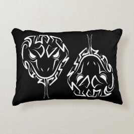 Schwarz-Weiß-Schlange Dekokissen