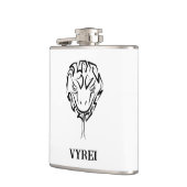 Schwarz-Weiß-Schlange Flachmann (Links)