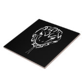 Schwarz-Weiß-Schlange Fliese (Seite)