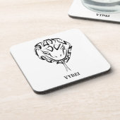 Schwarz-Weiß-Schlange Getränkeuntersetzer (Linke Seite)