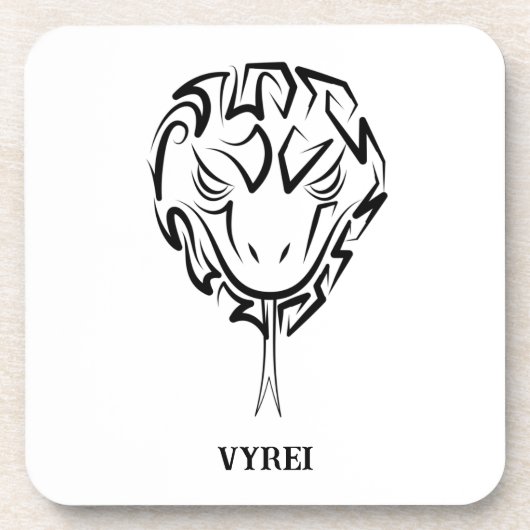 Schwarz-Weiß-Schlange Getränkeuntersetzer (Vorderseite)