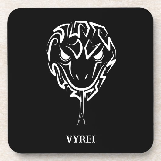 Schwarz-Weiß-Schlange Getränkeuntersetzer (Vorderseite)