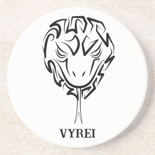 Schwarz-Weiß-Schlange Getränkeuntersetzer (Vorne)