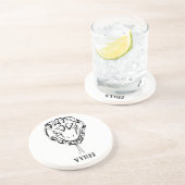 Schwarz-Weiß-Schlange Getränkeuntersetzer (Seite)