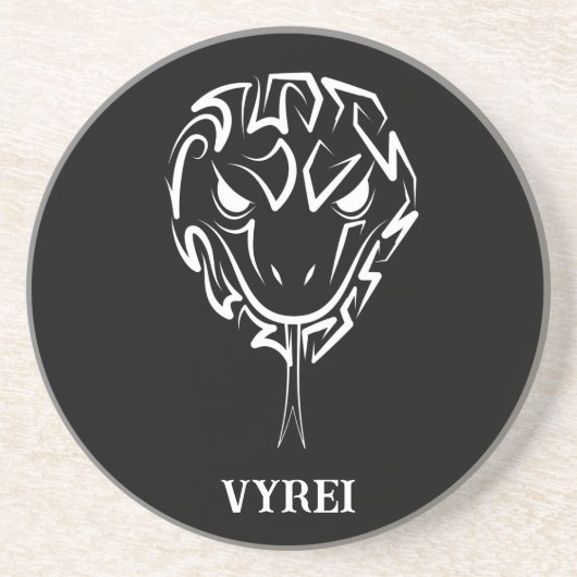 Schwarz-Weiß-Schlange Getränkeuntersetzer (Vorne)