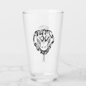 Schwarz-Weiß-Schlange Glas (Rückseite)