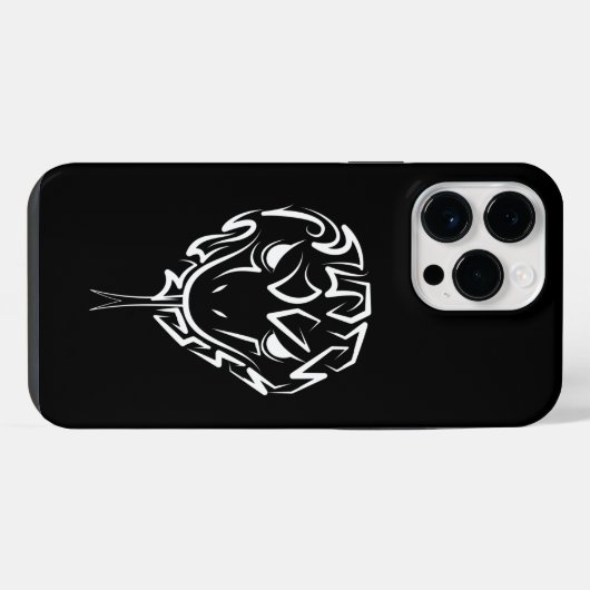 Schwarz-Weiß-Schlange iPhone Hülle (Rückseite (Horizontal))