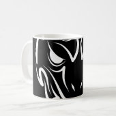Schwarz-Weiß-Schlange Kaffeetasse (Vorderseite Links)