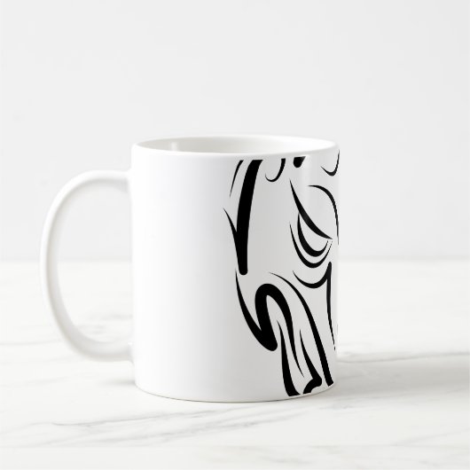 Schwarz-Weiß-Schlange Kaffeetasse (Links)