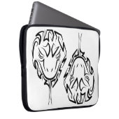 Schwarz-Weiß-Schlange Laptopschutzhülle (Vorne Rechts)