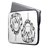 Schwarz-Weiß-Schlange Laptopschutzhülle (Vorderseite Links)