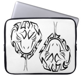 Schwarz-Weiß-Schlange Laptopschutzhülle