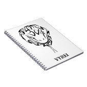 Schwarz-Weiß-Schlange Notizblock (Rechte Seite)