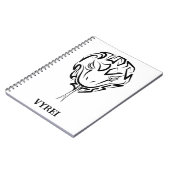 Schwarz-Weiß-Schlange Notizblock (Linke Seite)