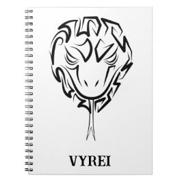 Schwarz-Weiß-Schlange Notizblock