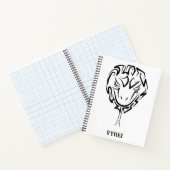 Schwarz-Weiß-Schlange Notizblock (Innenseite)