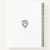 Schwarz-Weiß-Schlange Notizblock (Rückseite)