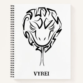 Schwarz-Weiß-Schlange Notizblock