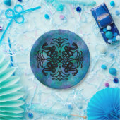 Schwarz-Weiß-Schlange Pappteller (Party)