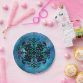 Schwarz-Weiß-Schlange Pappteller (Party)