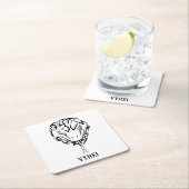 Schwarz-Weiß-Schlange Rechteckiger Pappuntersetzer (Vor Ort)