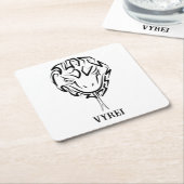 Schwarz-Weiß-Schlange Rechteckiger Pappuntersetzer (angewinkelt)