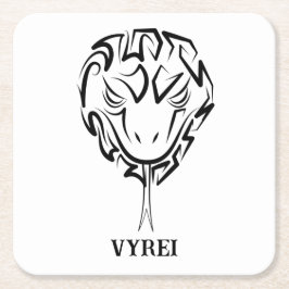 Schwarz-Weiß-Schlange Rechteckiger Pappuntersetzer