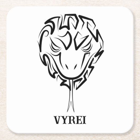 Schwarz-Weiß-Schlange Rechteckiger Pappuntersetzer (Vorderseite)