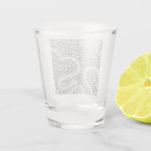 Schwarz-Weiß-Schlange Schnapsglas (Rückseite)
