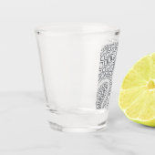Schwarz-Weiß-Schlange Schnapsglas (Links)