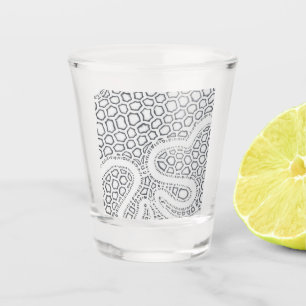 Schwarz-Weiß-Schlange Schnapsglas