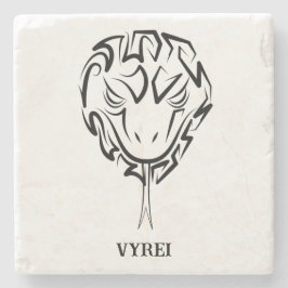 Schwarz-Weiß-Schlange Steinuntersetzer