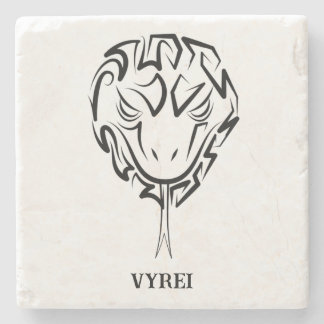 Schwarz-Weiß-Schlange Steinuntersetzer