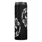 Schwarz-Weiß-Schlange Thermosbecher (Rückseite)