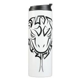 Schwarz-Weiß-Schlange Thermosbecher