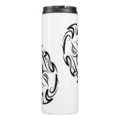 Schwarz-Weiß-Schlange Thermosbecher (Rückseite)