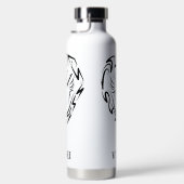 Schwarz-Weiß-Schlange Trinkflasche (Rechts)