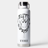 Schwarz-Weiß-Schlange Trinkflasche (Rückseite)