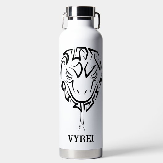 Schwarz-Weiß-Schlange Trinkflasche (Vorderseite)