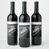 Schwarz-Weiß-Schlange Weinetikett (Flaschen)