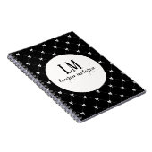 Schwarz-Weiß-Schleifen-Monogramm Notizblock (Rechte Seite)