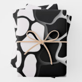 Schwarz-Weiß-Schleifpapier Geschenkpapier Set (Beispiel)