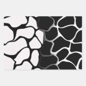 Schwarz-Weiß-Schleifpapier Geschenkpapier Set (Vorderseite)