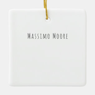 Schwarz Weiß Schlicht Elegant Casual Eigener Name Keramikornament