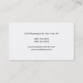 Schwarz-Weiß-Schlicht-Makeup-Künstlerkarte Visitenkarte (Rückseite)