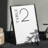 Schwarz-Weiß schlichte, saubere, minimalistische H Tischnummer