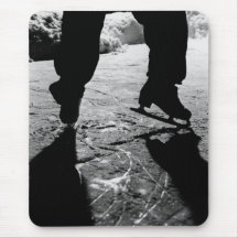 Schwarz-Weiß-Schlittschuhe Silhouette