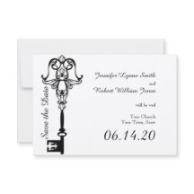 Schwarz-Weiß-Schlüssel-Hochzeit speichern Sie das