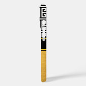 Schwarz-Weiß-Schlüsselmonogramm für Goldfolie Case-Mate iPhone Hülle (Rückseite / Links)