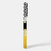 Schwarz-Weiß-Schlüsselmonogramm für Goldfolie Case-Mate iPhone Hülle (Rückseite / Rechts)